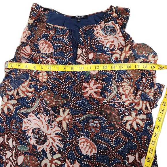 Madewell bohemian chiffon Dress with Flutter Sleeve Slip Dress Size S - Picture 5 of 7